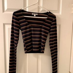 Wild Honey striped cropped tee